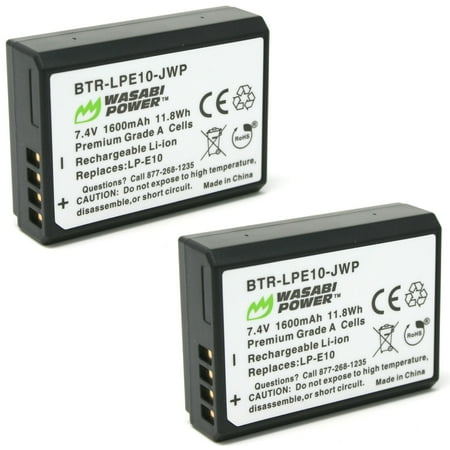 Wasabi Power Battery for Canon LP-E10 (2-Pack)