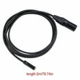 thumbnail image 1 of Dual Shielded Audio Cable Wear-resistant Practical Video Camera Plug Adapter Video Camera Switch Home Supplies for Smartphone Microphone Music Player 2m, 1 of 1