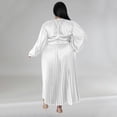 thumbnail image 5 of AURA Plus Size Long Sleeve Pleated Maxi Dress Women Round Neck Elegant Fall Winter Dress, 5 of 6