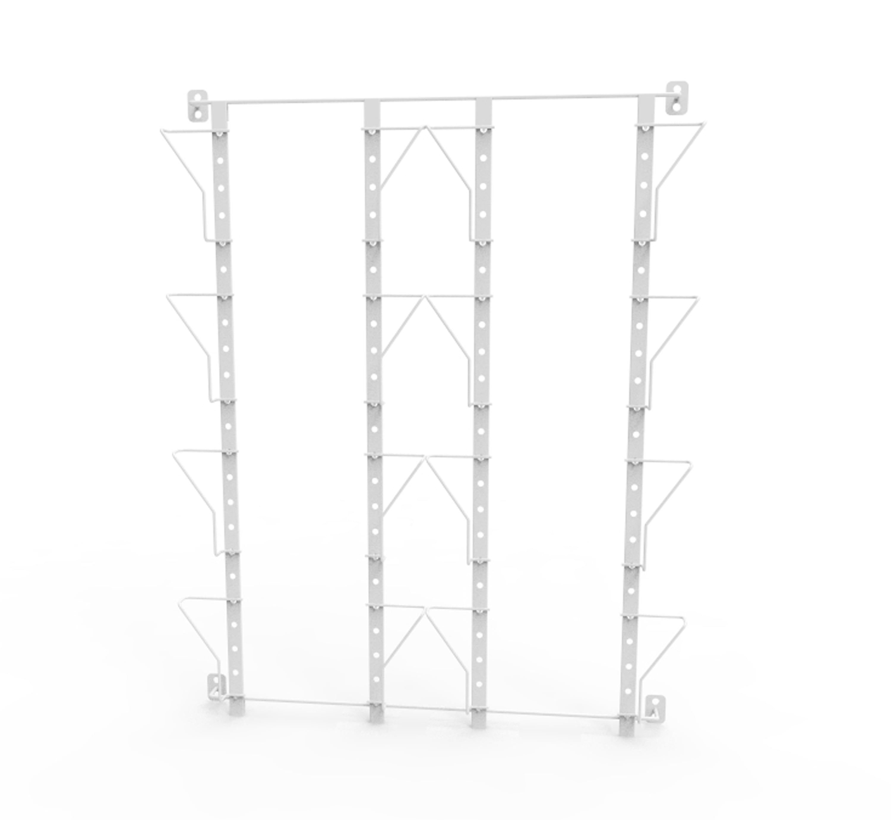 FixtureDisplays® Up to 9.5" Wide 8Pocket Adjustable Display Rack, Wall