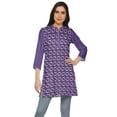 thumbnail image 1 of Moomaya Printed Side Slit Short Kurta Tunic For Women Summer Wear Ladies Kurti, 1 of 5