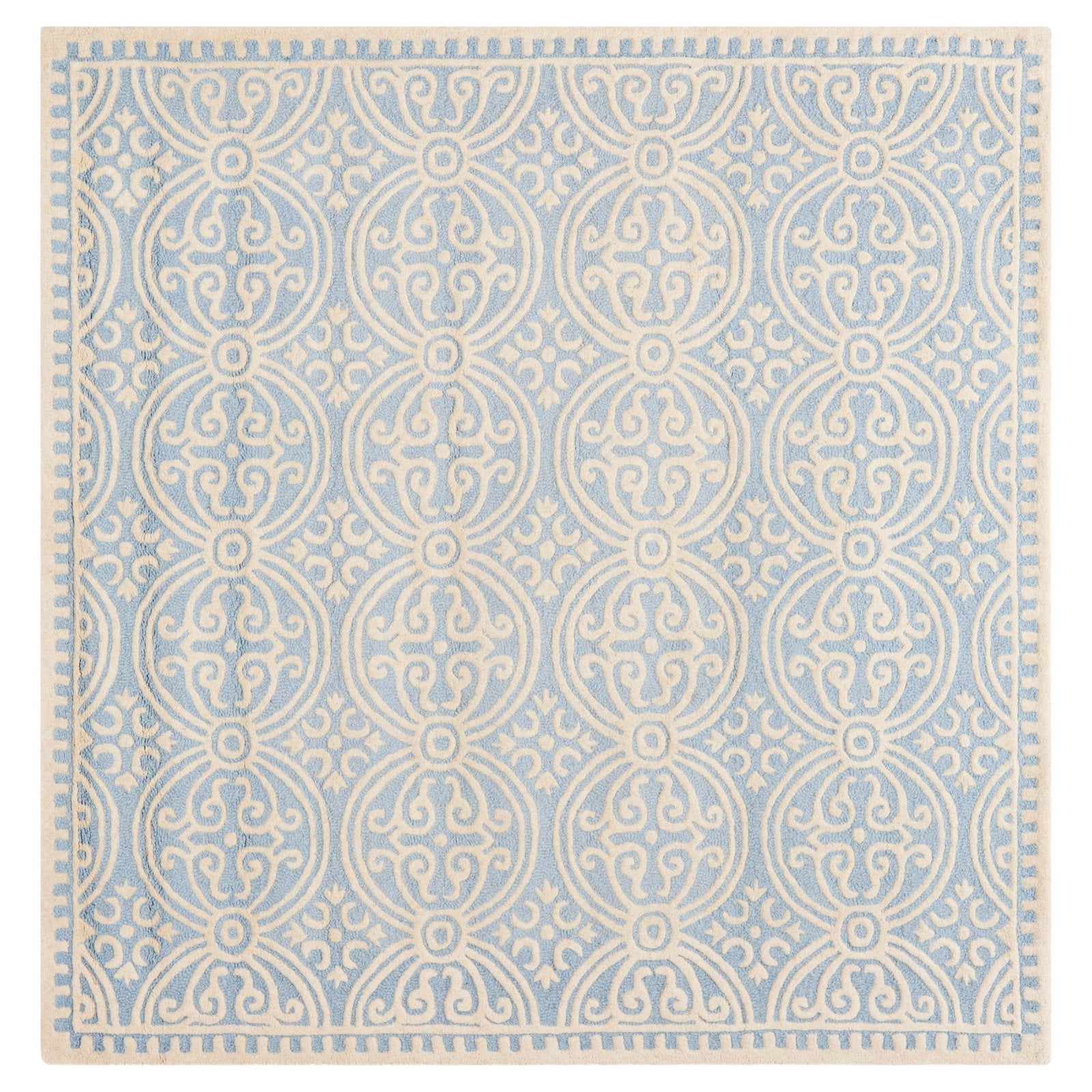 SAFAVIEH Cambridge Leslie Geometric Wool Area Rug, Lavender/Ivory, 3' x 5'