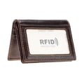 thumbnail image 1 of Mens Slim Bifold Wallet Genuine Leather RFID Blocking Card Wallet 5 Slots, 1 of 6