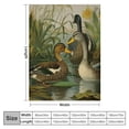 thumbnail image 4 of COMIO  Mallard Duck Audubon Bird Vintage Print Throw Super Soft Plush Throw Blanket, 4 of 6