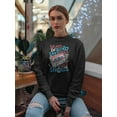 thumbnail image 2 of Sound Of Retro Life Quote Sweatshirt Women -Image by Shutterstock, Female Large, 2 of 4