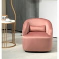 thumbnail image 4 of US Pride Furniture Modern Velvet Upholstered Swivel Accent Chair Pink, 4 of 5