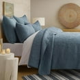 thumbnail image 6 of EVERGRACE 100% Cotton Paisley Quilt Set, Queen Size 3 Piece Set – Prewashed Lightweight Bedspread with 2 Shams, Soft & Breathable Matelasse Coverlet for All-Season Comfort, Stormy Blue, 6 of 8