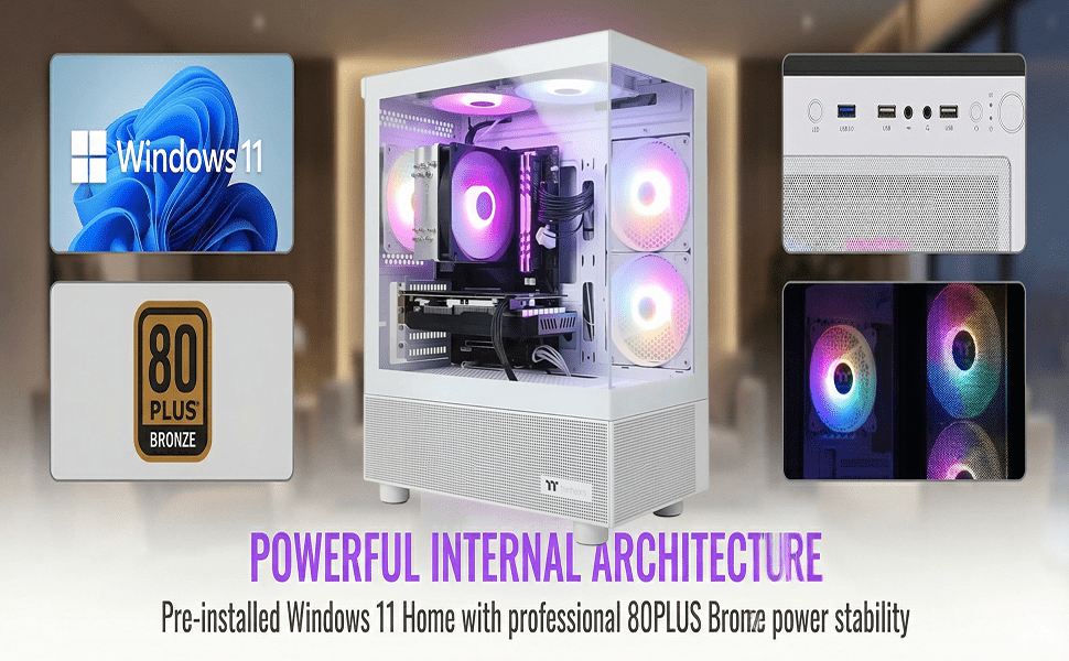 AIGAMEPC Gaming PC Desktop Computer, Intel Core i7 up to 4.0GHz