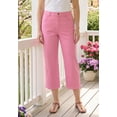 thumbnail image 2 of Woman Within Plus Size Petite Stretch Denim Five-Pocket Capri Jeans, 2 of 6