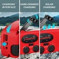 thumbnail image 4 of EIGTHTAIL Emergency Radio  Solar Hand Crank Self-Powered Weather Radio with 2000mAh Rechargeable Battery  Bright LED Flashlight  for Household Emergency  Outdoor Survival, 4 of 9
