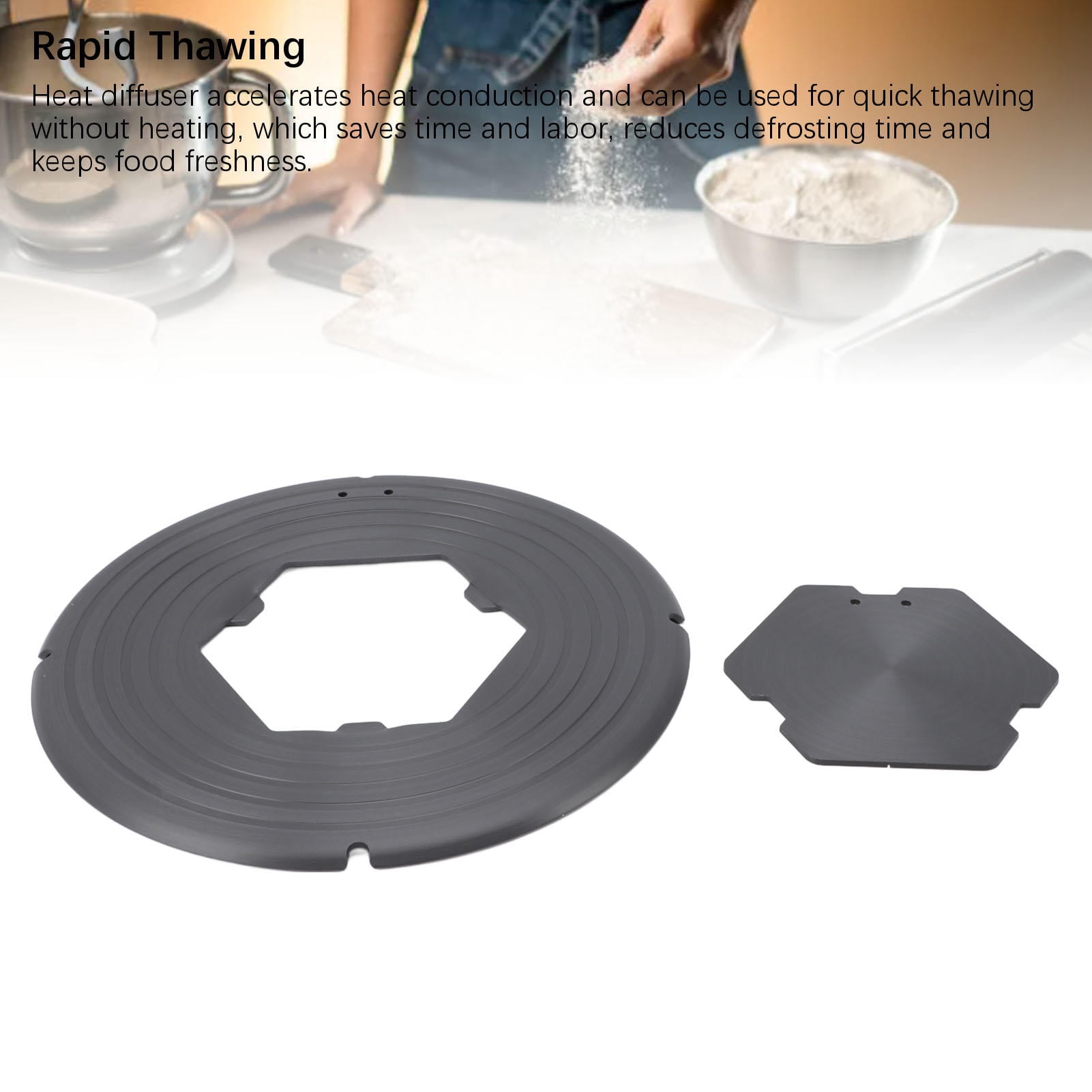 BIMZUC 10.6” Detachable Heat Diffuser Plate – Rapid Thawing, Heat‑Insulation, Multi‑Stove Compatible, Protects Pots & Gas Stoves