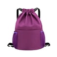 thumbnail image 3 of Mochila con cordón perfecl ligera resistente al agua Violeta, 3 of 8