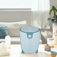 thumbnail image 5 of AuroraX 1.5L Desk Small Trash Can with Push-Button Lid Stylish Round Blue Garbage Container Basket Plastic Minimalist Garbage Bin for Dormitory Bedroom Office, 5 of 6