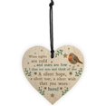 thumbnail image 3 of Robin Plaque-adorno conmemorativo, recuerdo de corazón de madera en memoria de los muertos, señal de adornos, regalo de Navidad, 3 of 3