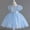 Light Blue, variant on Flower Girl Dress V-Back Ruffle Sleeve Dresses Girls Tulle Dress for Wedding First Communion with Bow-Knot 4T-12T
