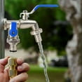 thumbnail image 5 of Outdoor Brass Garden Faucet with 1 Inlet 2 Outlets, Dual Hose Bib Spigot for Yard, Patio, Balcony, Frost Proof Leak Resistant, 5 of 5
