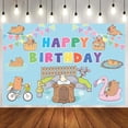 thumbnail image 1 of Capybara Party Background Happy Birthday Background Cartoon Capybara Birthday Party Supplies, Capybara Birthday Decoration Vinyl Capybara Background Cute Capybara Photo Background, 1 of 5