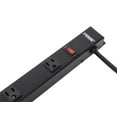 Prime PB800012 12 Outlet 4' Black Metal Power Strip W/6' Cord