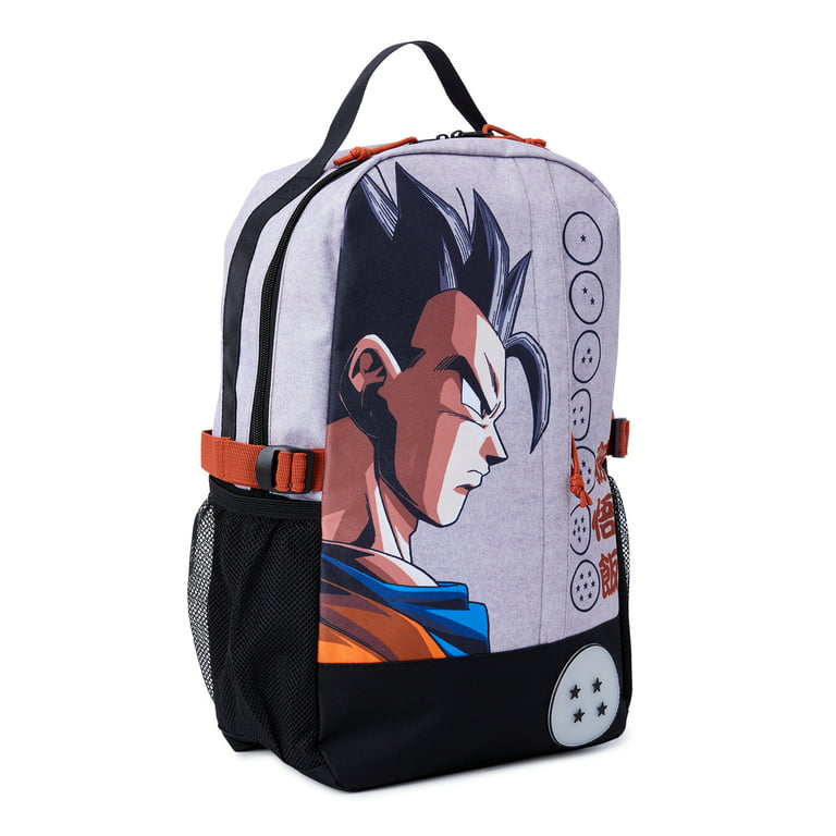 Dragon Ball Z Gohan Unisex 18 Laptop Backpack, Grey Black