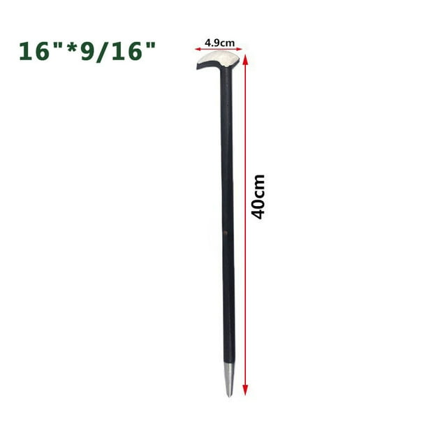 Heat-Treated 16-Inch Dual-End Pry Bar: Detachable Mini Crowbar with Round & Flat Heads for Nail Removal, & Heavy-Duty Tasks – In-Stock for Immediate Quick Delivery, Essential Repair & Maintenance Tool