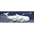 thumbnail image 3 of Babbitt, Gwendolyn 24x11 Black Modern Framed Museum Art Print Titled - Indigo Whale I, 3 of 5