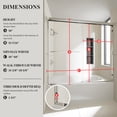 thumbnail image 3 of 60 in. W x 56 in. H Sliding Semi Frameless Tub Door in Chrome Finish with Clear Glass, 3 of 13