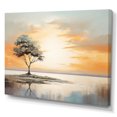 thumbnail image 2 of Designart "Minimalistic Skyline Of The Coastal Sunset II" Coastal Sunset Canvas Prints, 2 of 7