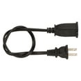 thumbnail image 3 of para NEMA 1 15P a 1 15R Cable 2 clavijas Cable de extensión de alimentación retardante de llama impermeable Enchufe de EE. UU. 125 V 19,7 pulgadas, 3 of 8