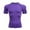 Purple, variant on FYEGRE Men's Compression Shirt Short Sleeve Sports T-Shirt Training Shirt Elastic Quick-Drying Running Shirt Green L