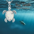 thumbnail image 6 of DVEATR Turtle White Opal Necklace 925 Sterling Silver Beach Pendant for Women October Birthstone Birthday Holiday Jewelry Gifts 18-inch Chain and 2-inch Extender, 6 of 7
