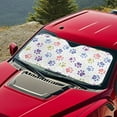 thumbnail image 3 of KUIFORTI Auto Sun Shade for Car Windshield Cute Paw Print Sunshade for Sun,Heat,UV Rays, Reflective Car Sun Shade for Cars,Trucks, Sedans, SUVs, 66.53" x 34.44", 3 of 6