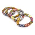 thumbnail image 2 of The Bead Chest African Bead Stretch Bracelet, Made in Ghana by Krobo Artisans, Unisex, African Trade Bead Style, Traditional, 2 of 3