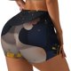 thumbnail image 1 of Balery Elegant Lady With Hat Pantalones cortos de entrenamiento estampados para mujer, sin costuras, ajustados, para gimnasio, yoga, correr, deportes, ejercicio activo, fitness.-XX-Large, 1 of 8