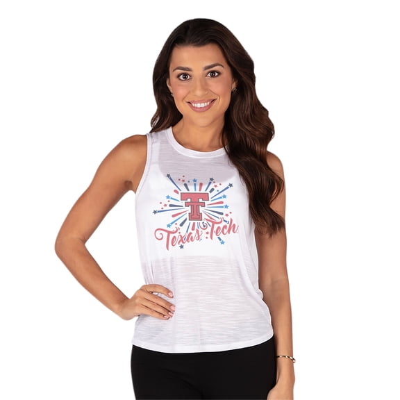 Women's Concepts Sport White Texas Tech Red Raiders Infuse Knit Tank Top