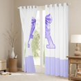 thumbnail image 3 of jejeloiu Bowtie Monogrammed D Curtains Pack of 2 (42x84 Each),Ribbon Bow Knot Curtains Blackout For Girls, 3 of 6