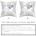 thumbnail image 4 of Ocean Coral Pillow Covers 18x18 Inch Nautical Coastal Throw Pillows Set of 2 Beach Seashell Starfish Pillow Case Soft Cotton Square Cushion Covers for Home Couch Sofa Patio Bedroom, Brown, 4 of 6