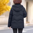 thumbnail image 6 of Sokhug Women's Winter Coat Thicken Quilted Puffer Jacket Warm Parka with Removable Hooded Black, 6 of 7