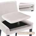 thumbnail image 4 of Colamy Mid Century Modern Beige Corduroy Accent Chairs Set of 2 Upholstered Dining Chair for Living Room, 4 of 7