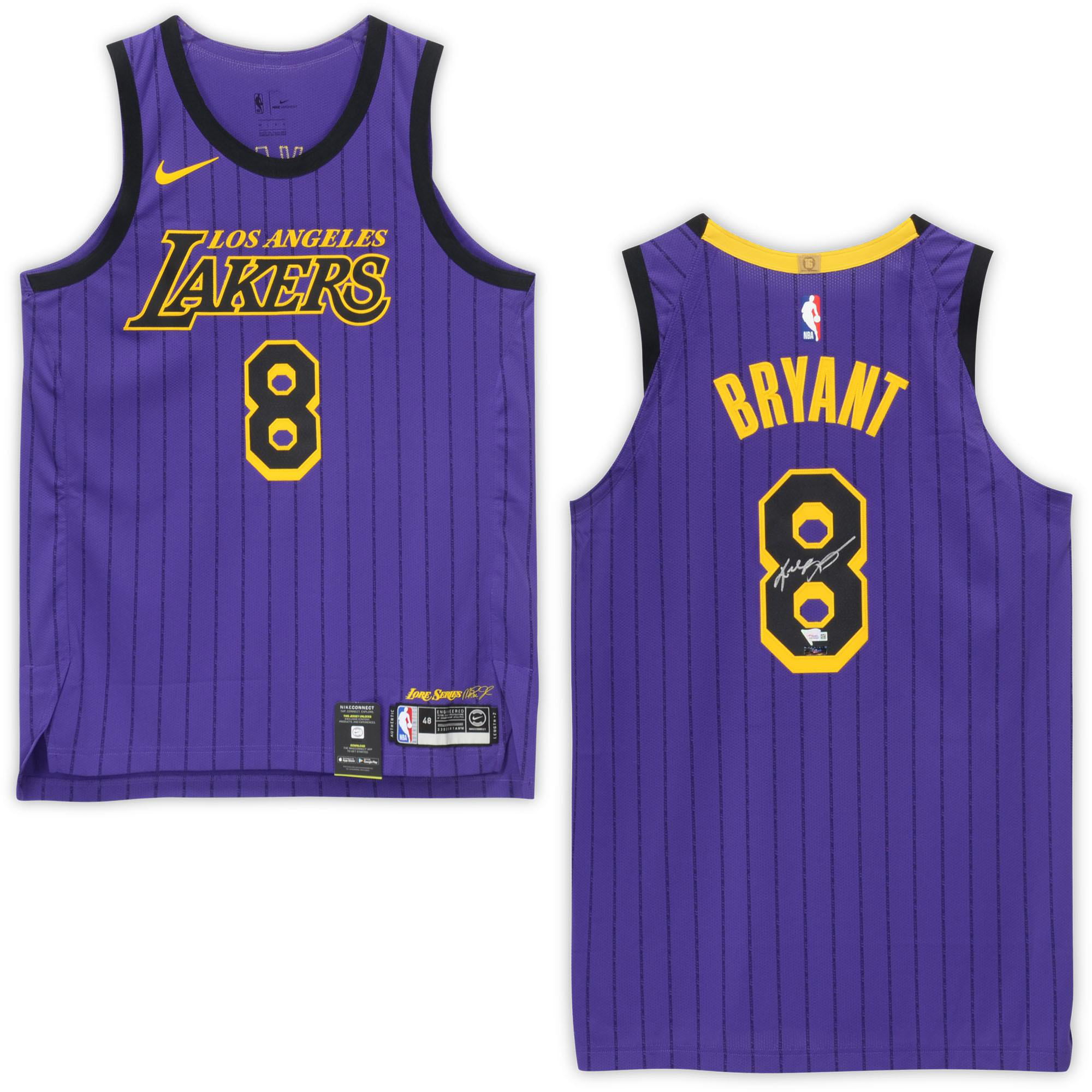 Kobe Bryant Los Angeles Lakers Autographed #8 City Edition Authentic Jersey - Panini Authentic - Fanatics Authentic Certified