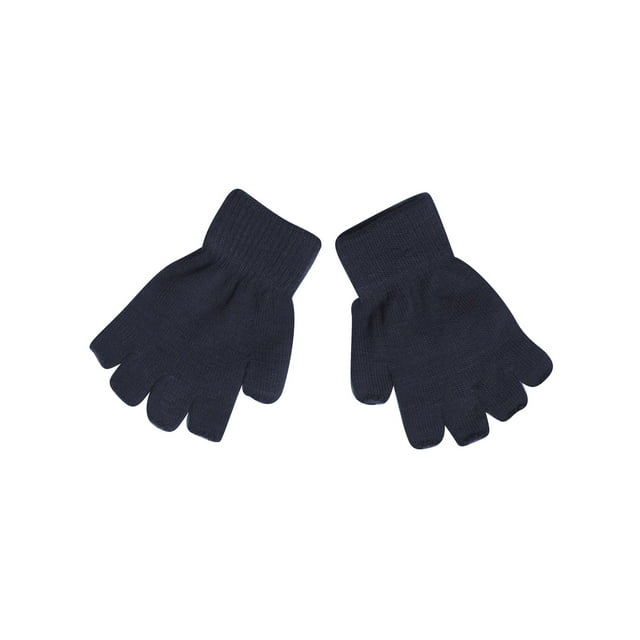 Gravity Kids Fingerless Color Array Gloves - Navy