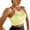 Yellow, variant on Durtebeua Womens Bras No Underwire Full Support Padded Workout Crop Tank Tops with Built in Shelf Bra