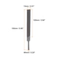thumbnail image 2 of Uxcell 5mmx100mm Pneumatic Flat Files Set,Coarse Cut Teeth Bearing Steel Hand Tools for Metal Wood Sharpening 2pcs, 2 of 5