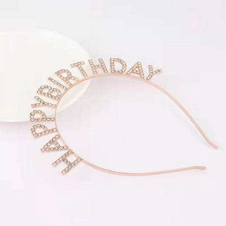 Happybirthday Headband Happy Birthday Gold And Silver English Letters ...
