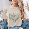thumbnail image 4 of Jollimate Mountain Heart T-Shirt, Outdoor Nature Landscape Graphic Tee, Women's Shirt, 4 of 6