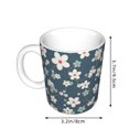 thumbnail image 2 of Yiaed Blue Flower Print Ceramics Coffee,Large Handle Design,Extra Large Tea and Coffee Cup for Office and Home Mugs, 2 of 6