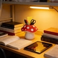thumbnail image 3 of Desk Pen Holder Mushroom Shaped Desktop Storage Organizer for Students Offices Makeup Brush Holders, 3 of 6