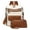 B, variant on Laptop Backpack Purse for Women Large Capacity PU Leather Travel Daypack Shoulder Bags