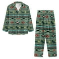 thumbnail image 6 of FOR U DESIGNS Aztec Tribal Pajama Sets for Women 2 Piece Button Up Night Shirts for Women Size 3XL Sleepwear Long Sleeve Pants and V-neck Tops for Women Jogger Loungewear, 6 of 7
