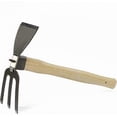 thumbnail image 1 of Hoe And Rake Two In One With Wooden Handle, 1 of 5