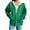 06-Green, variant on Ecqkame Hoodies For Women Lightweight Oversized Long Sleeve Hooded Casual Zip Uptops Solid Color Drop Shoulder Fashion Sweatshirts Black S